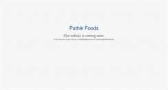 Desktop Screenshot of pathikfoods.com